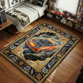 Toyota Supra MK4 orange exposed 2JZ engine NOS turbo 10 second car hypebeast area rug