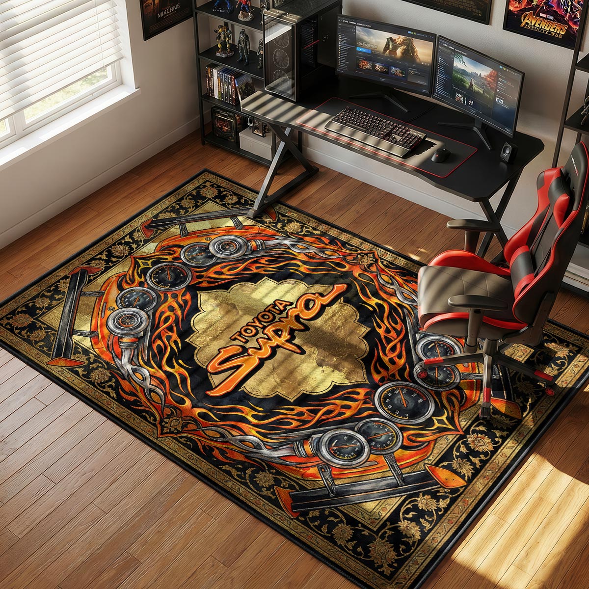 Toyota Supra Logo JDM Floor rug — main product view
