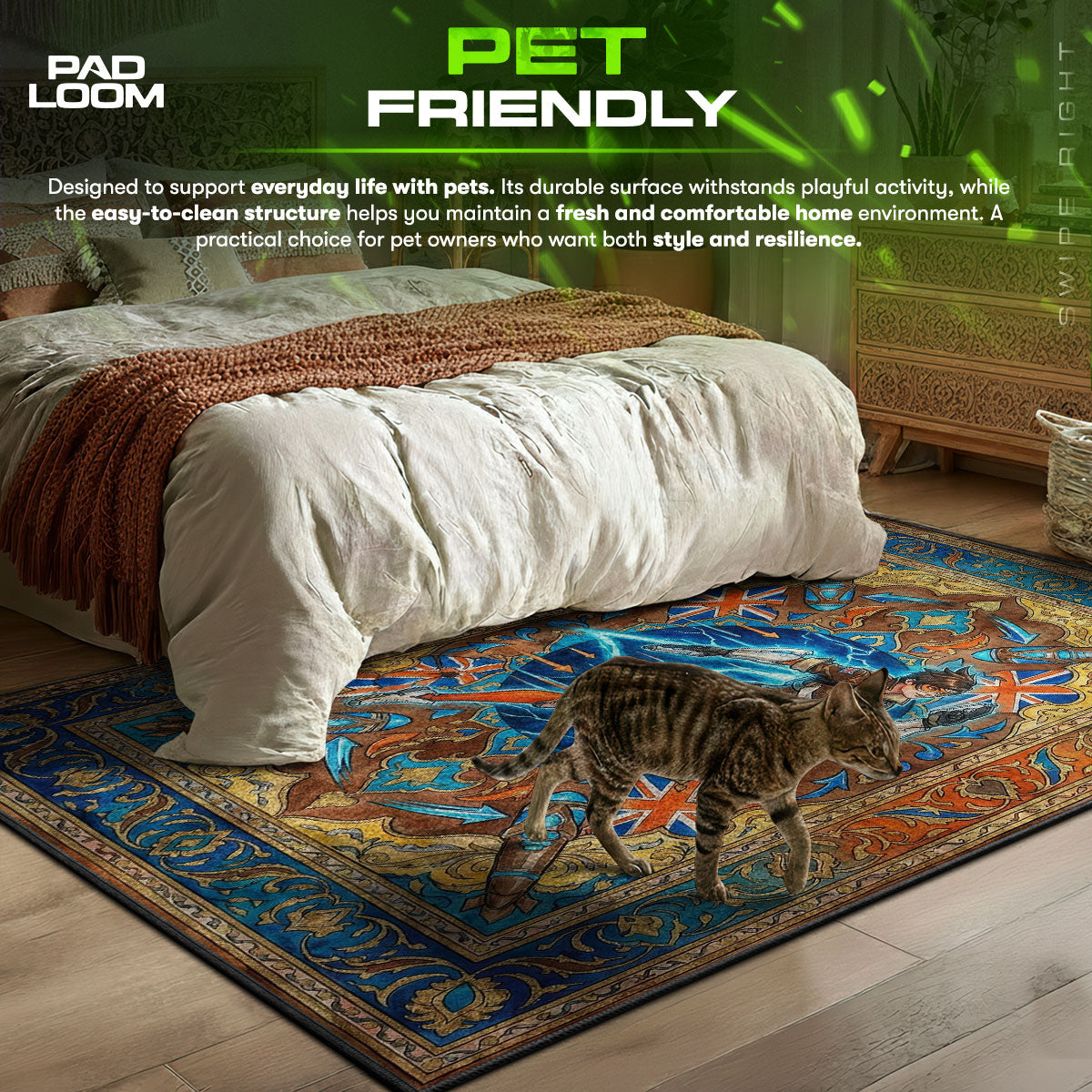 Tracer Blink Dash Rug - Overwatch Chair Mat