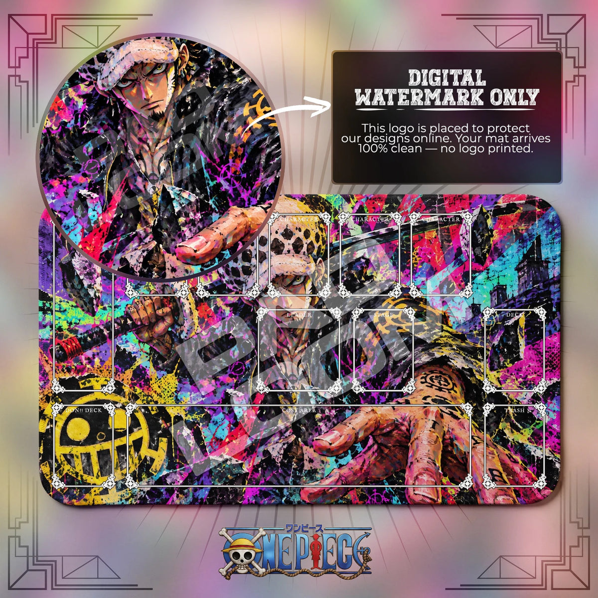 Trafalgar Law Graffiti Playmat - One Piece