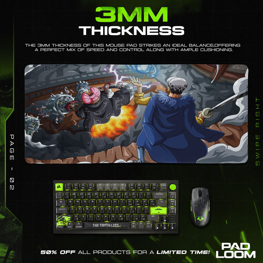 Thorfinn vs Thorkell Mouse Pad - Viking Saga Gaming Desk Mat Padloom