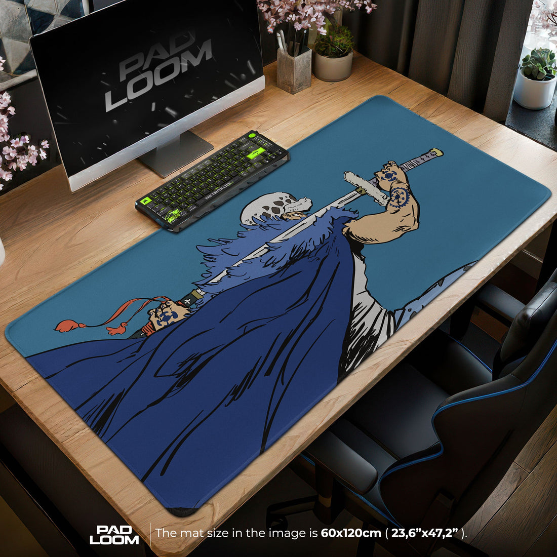 Trafalgar Law Mouse Pad - Calm Surge Anime Desk Mat Padloom
