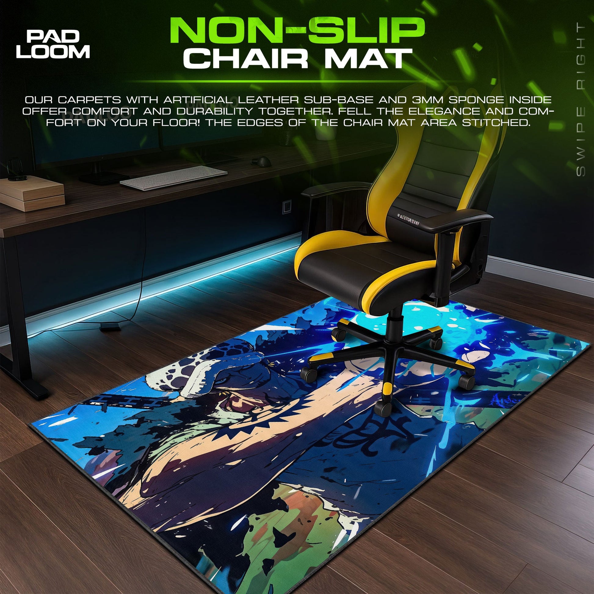 Trafalgar Law Mouse Pad - Battle Domain Anime Desk Mat Padloom