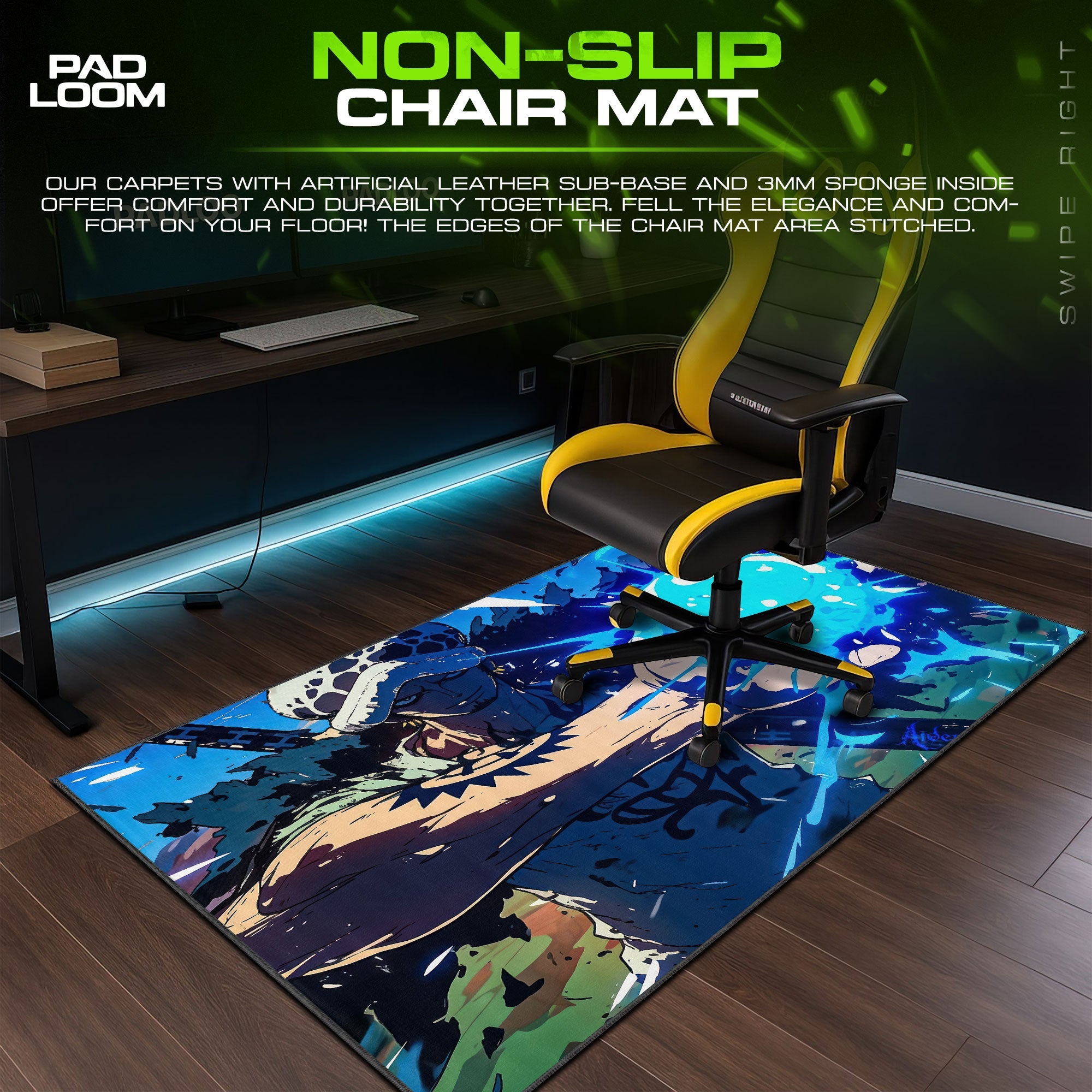 Trafalgar Law Mouse Pad - Battle Domain Anime Desk Mat Padloom