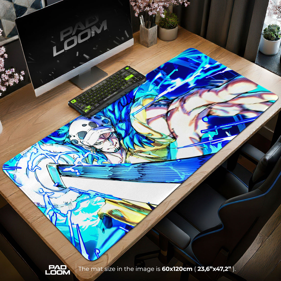 Trafalgar Law Mouse Pad - Calm Surge Anime Desk Mat Padloom