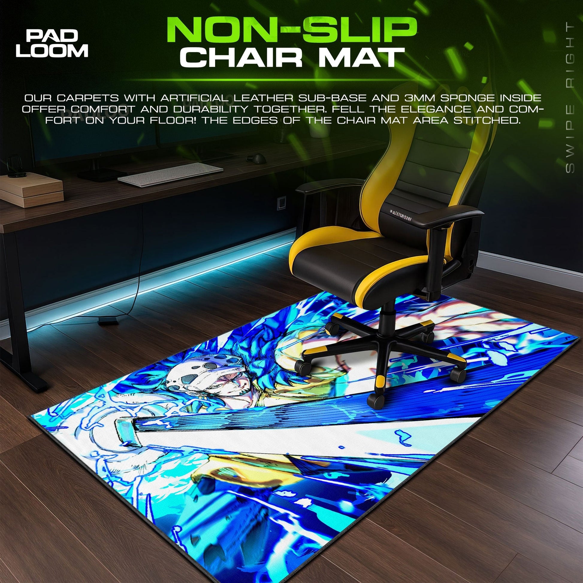 Trafalgar Law Mouse Pad - Shock Surge Anime Desk Mat Padloom