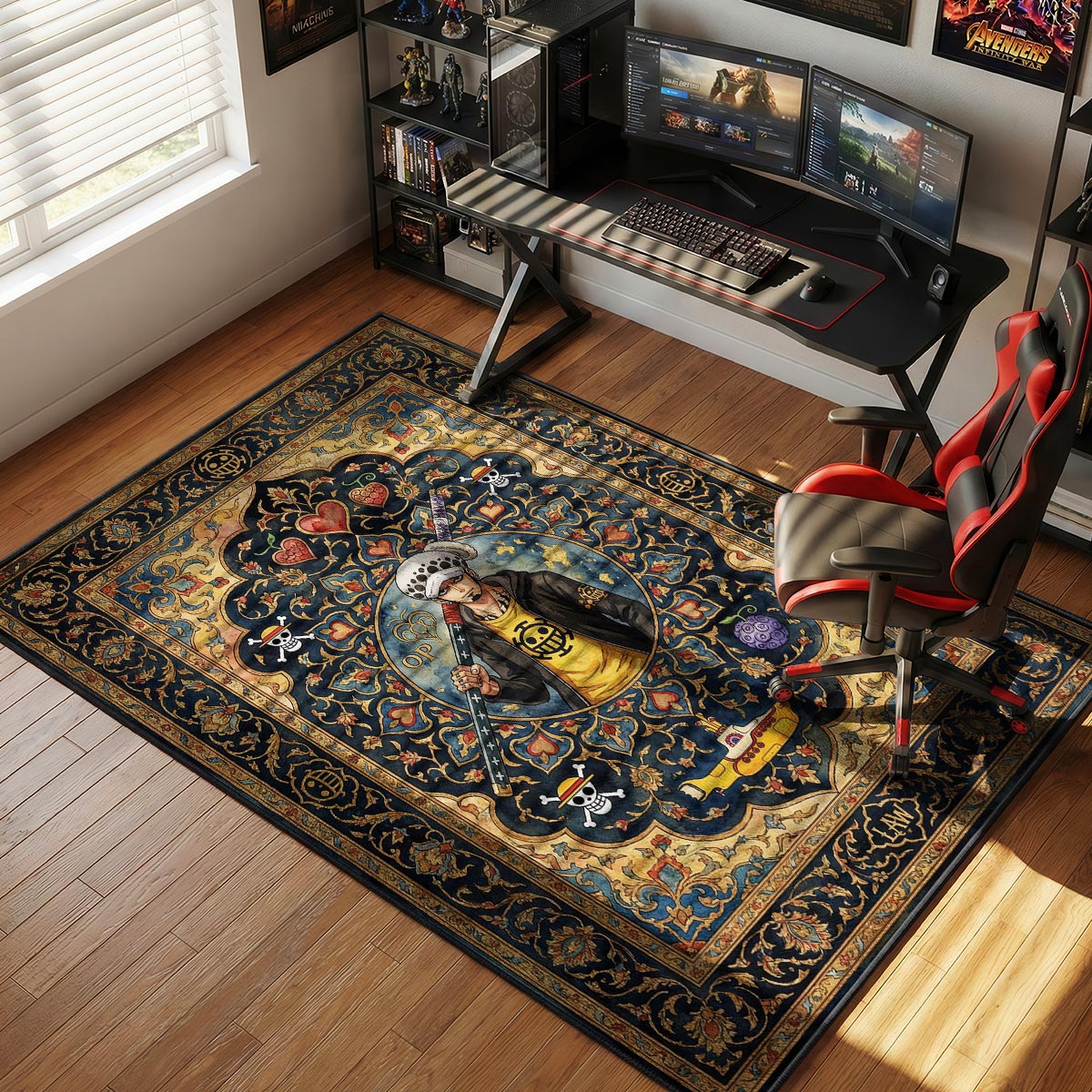 Trafalgar Law Surgeon Death One Piece Chair rug — main product view