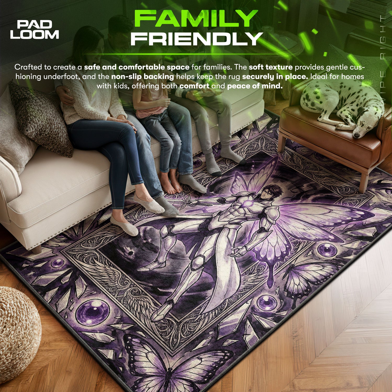 Transcendent Aizen Butterfly Rug - Bleach Chair Mat