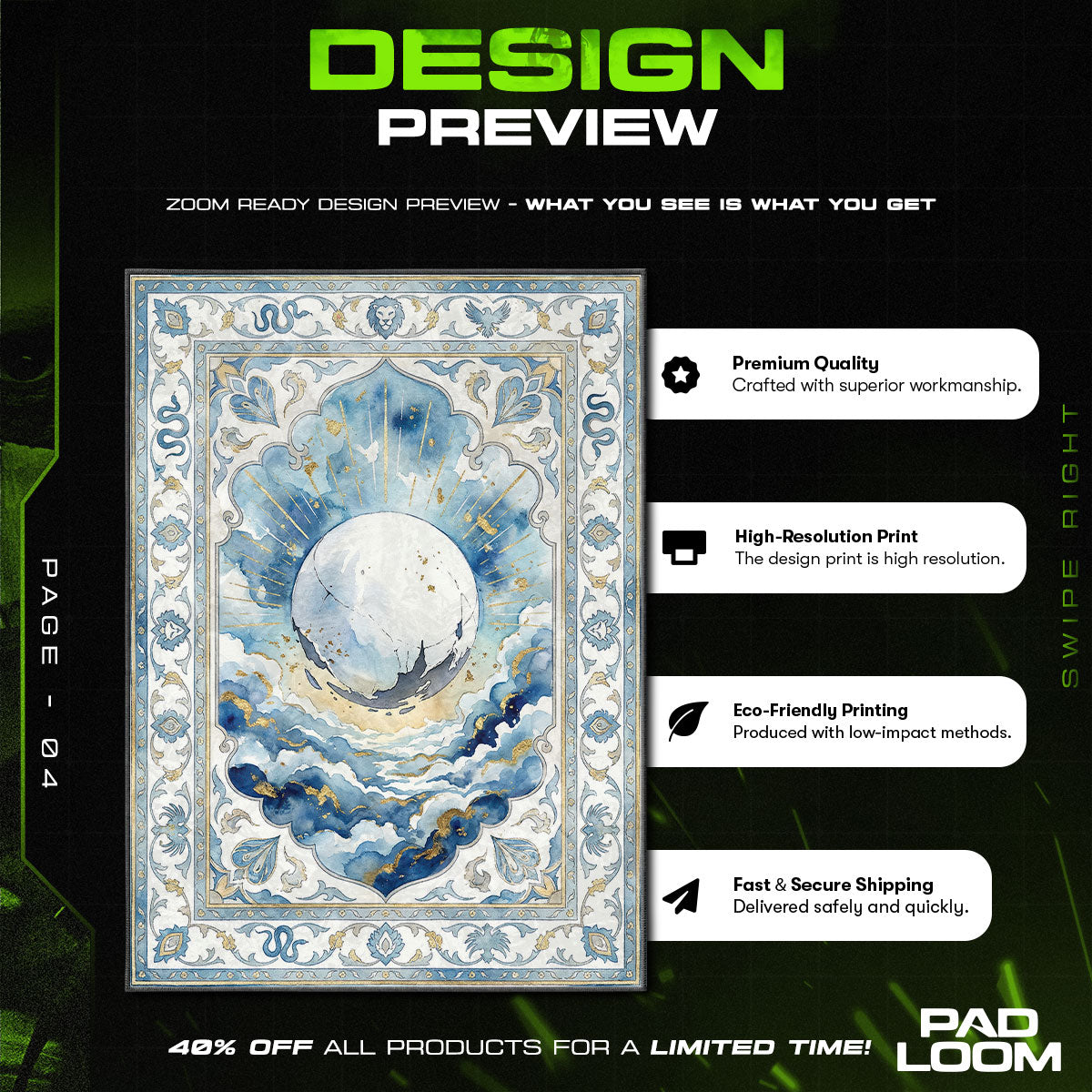 Traveler Celestial Light Rug - Destiny 2 Chair Mat