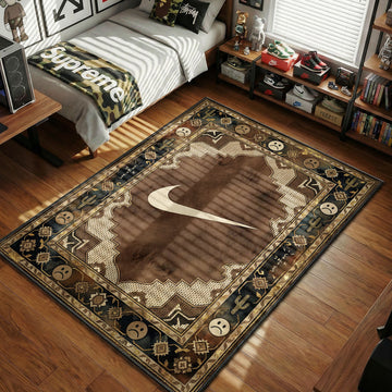 Travis Scott Cactus Jack brown swoosh and desert motifs hypebeast area rug