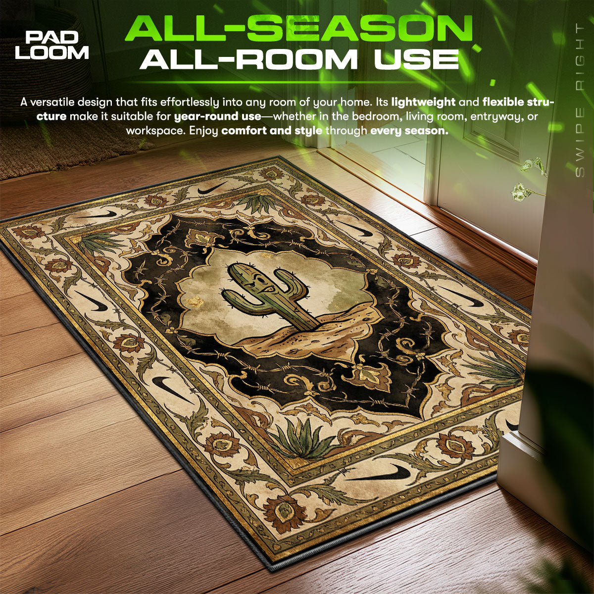 Travis Scott Cactus Jack Desert Sneakerhead Floor fan rug — premium quality print
