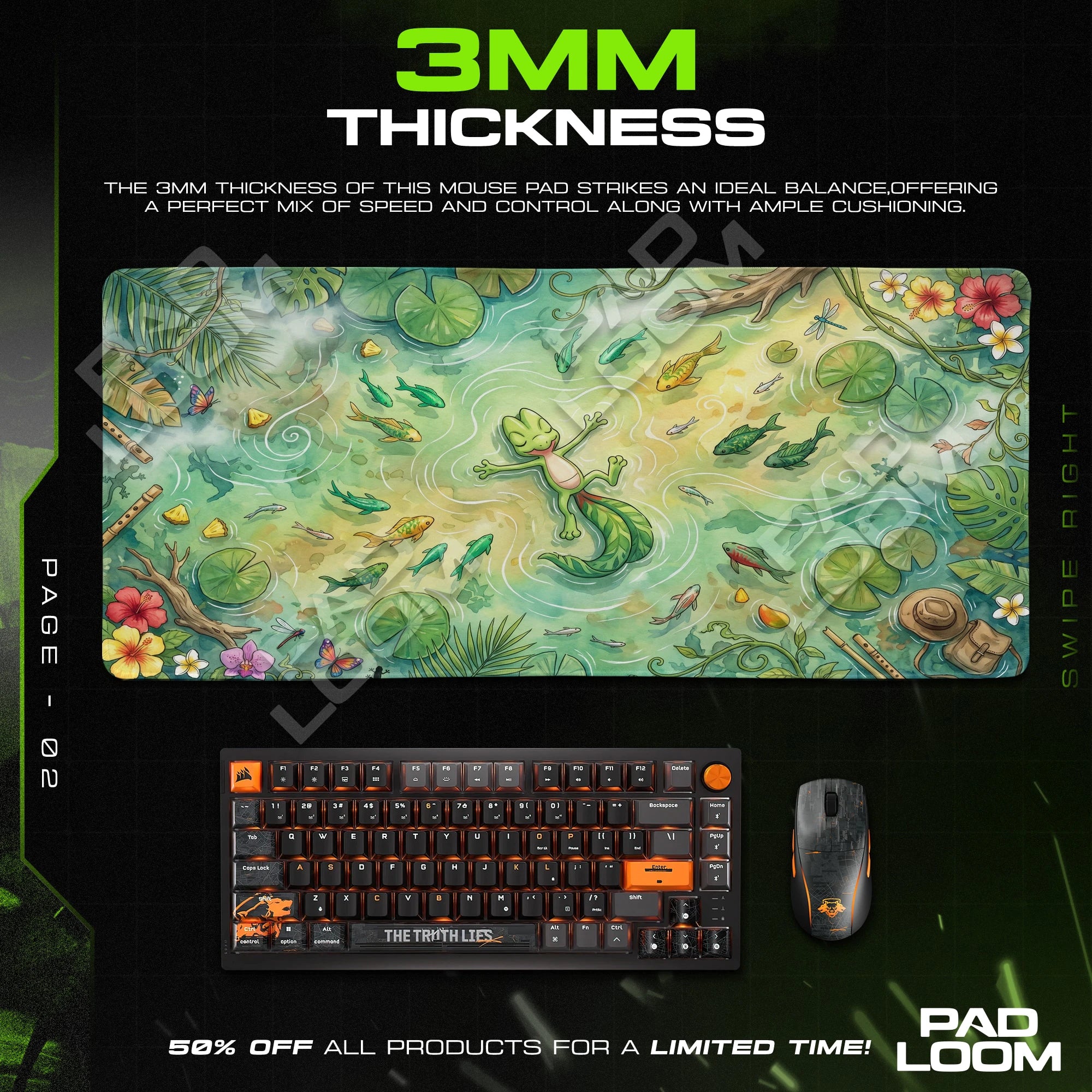Treecko Jungle Pond Mouse Pad - Pokemon Desk Mat