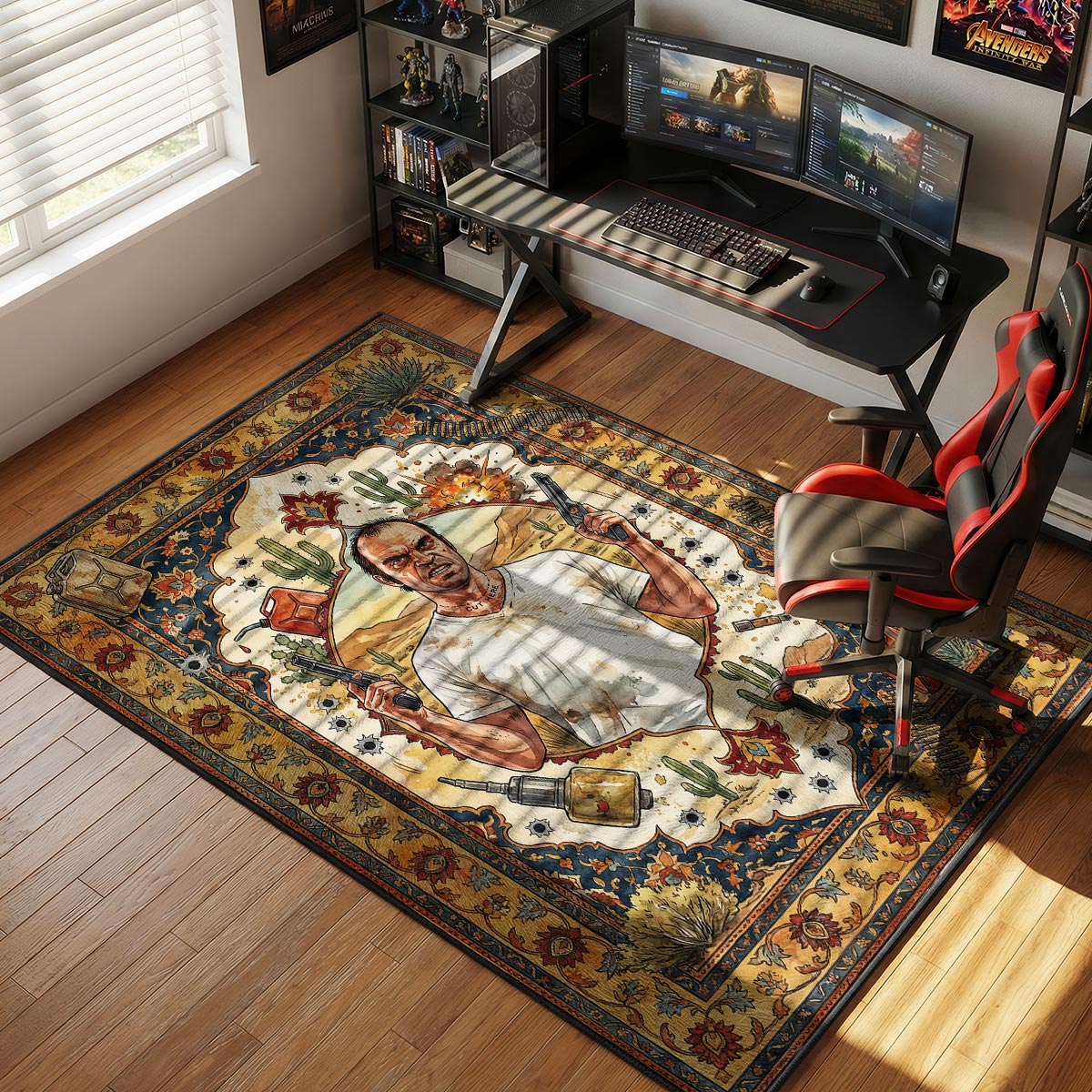 Trevor Philips Desert Chaos Rug - GTA V Chair Mat