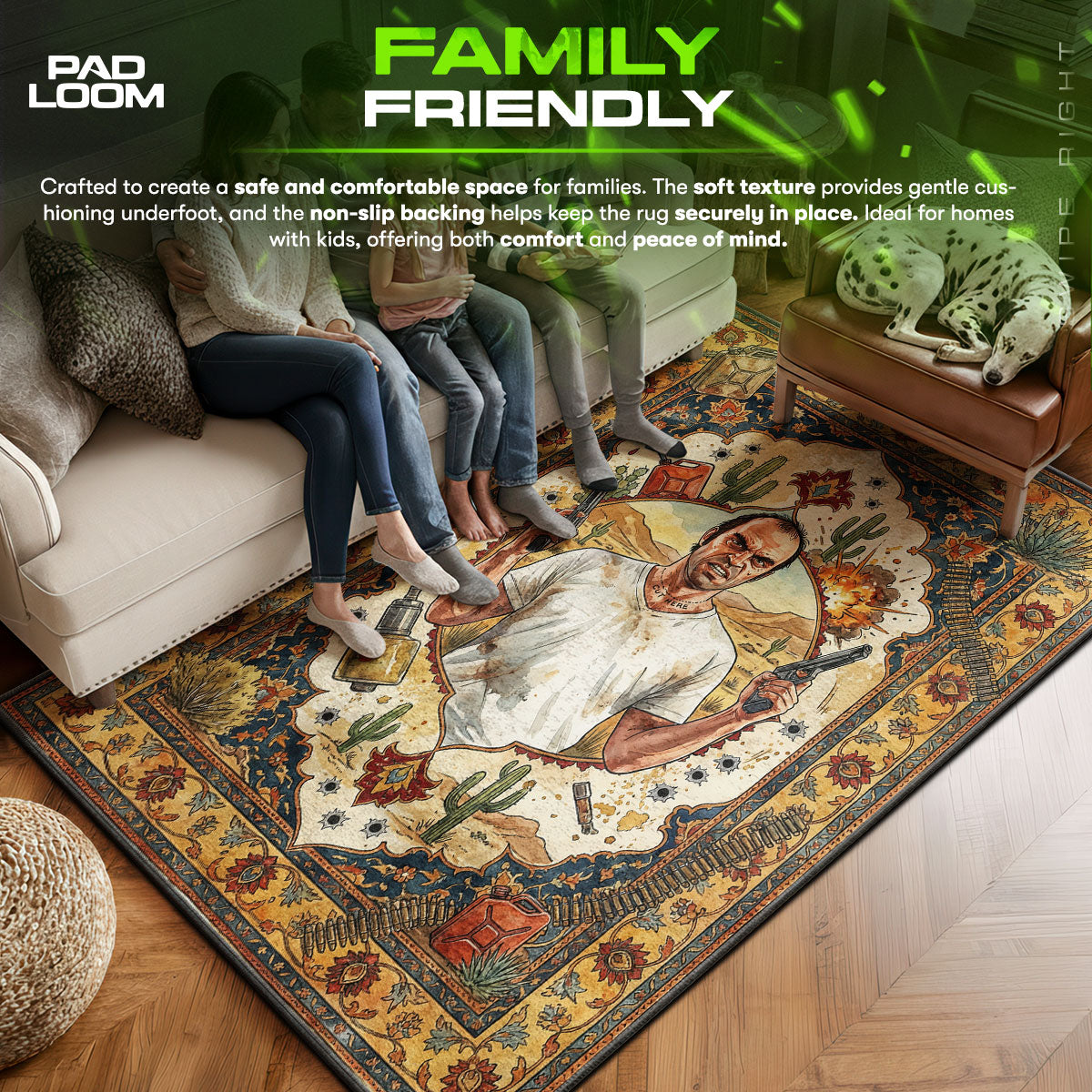 Trevor Philips Desert Chaos Rug - GTA V Chair Mat