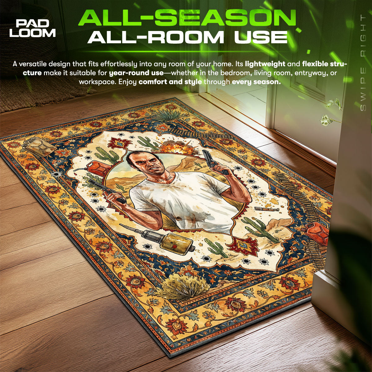 Trevor Philips Desert Chaos Rug - GTA V Chair Mat