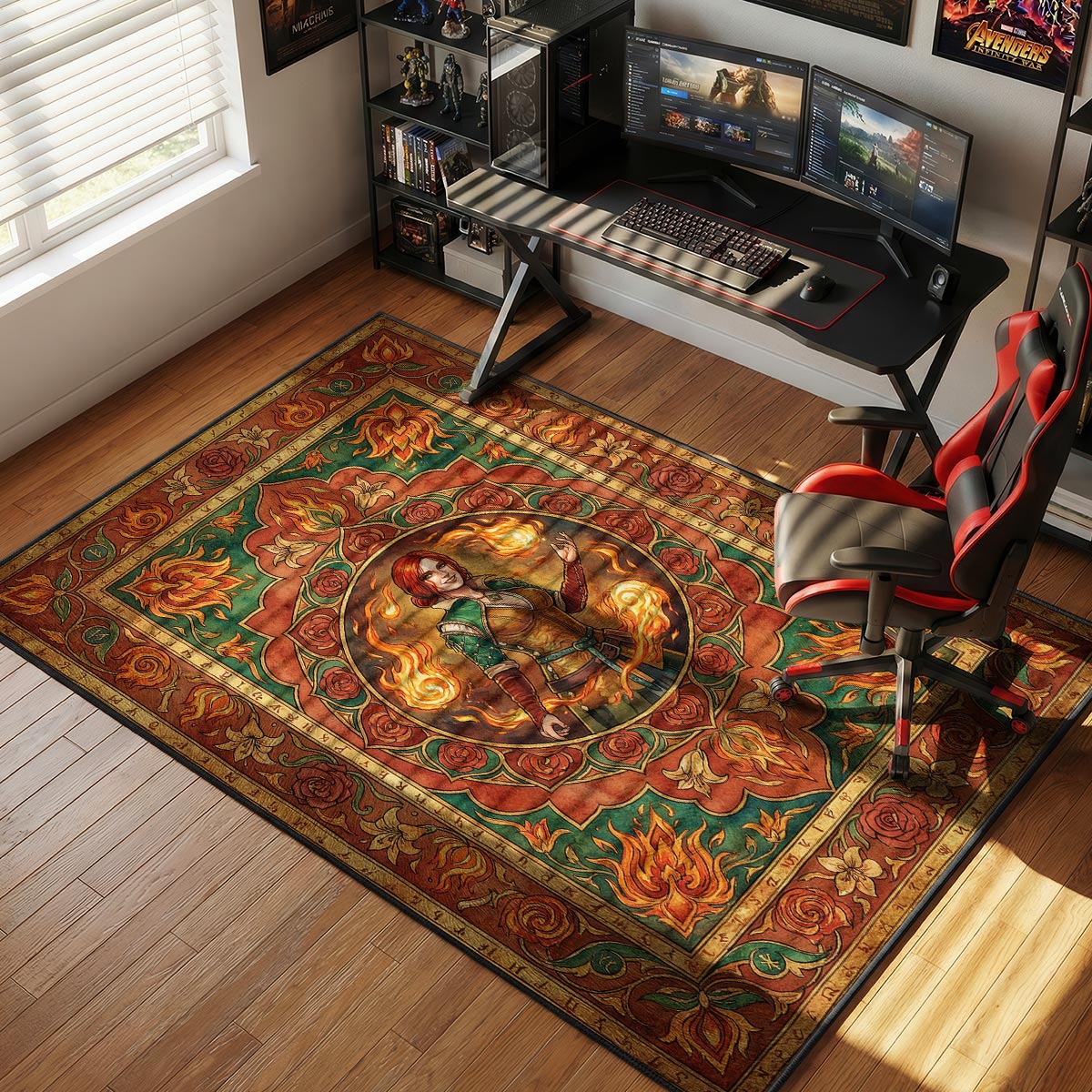 Triss Merigold Eternal Fire Rug - The Witcher 3 Chair Mat