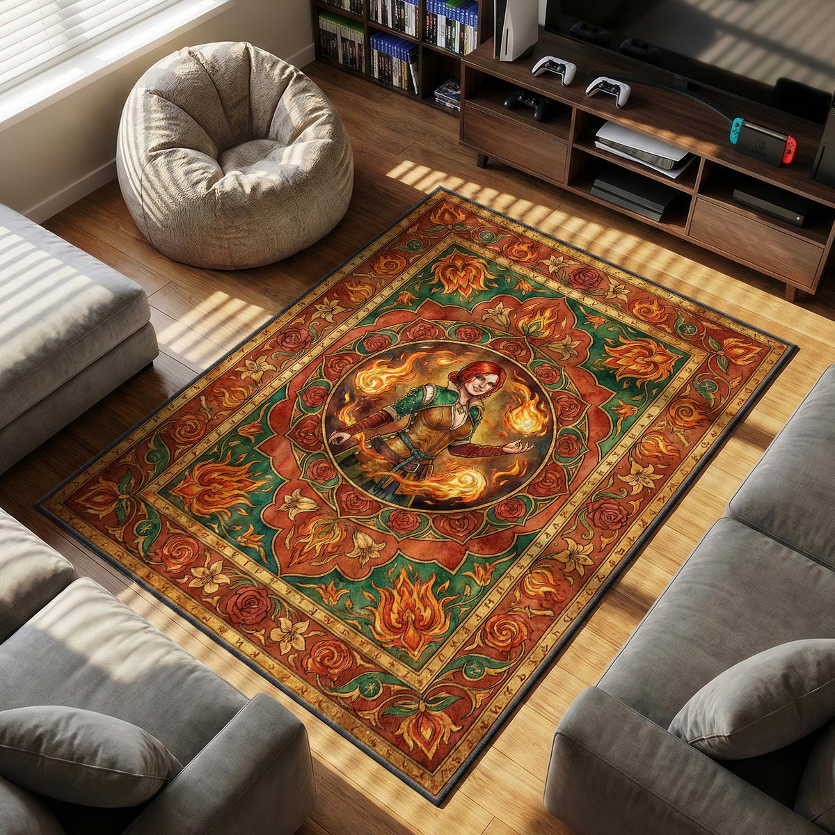 Triss Merigold Eternal Fire Rug - The Witcher 3 Chair Mat