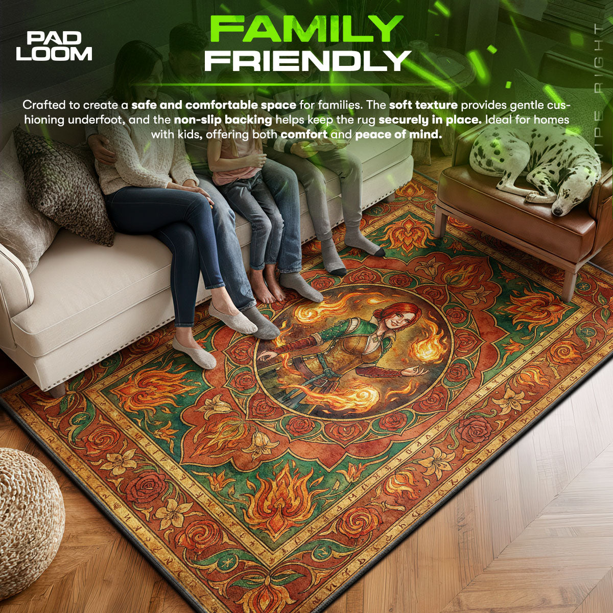 Triss Merigold Eternal Fire Rug - The Witcher 3 Chair Mat