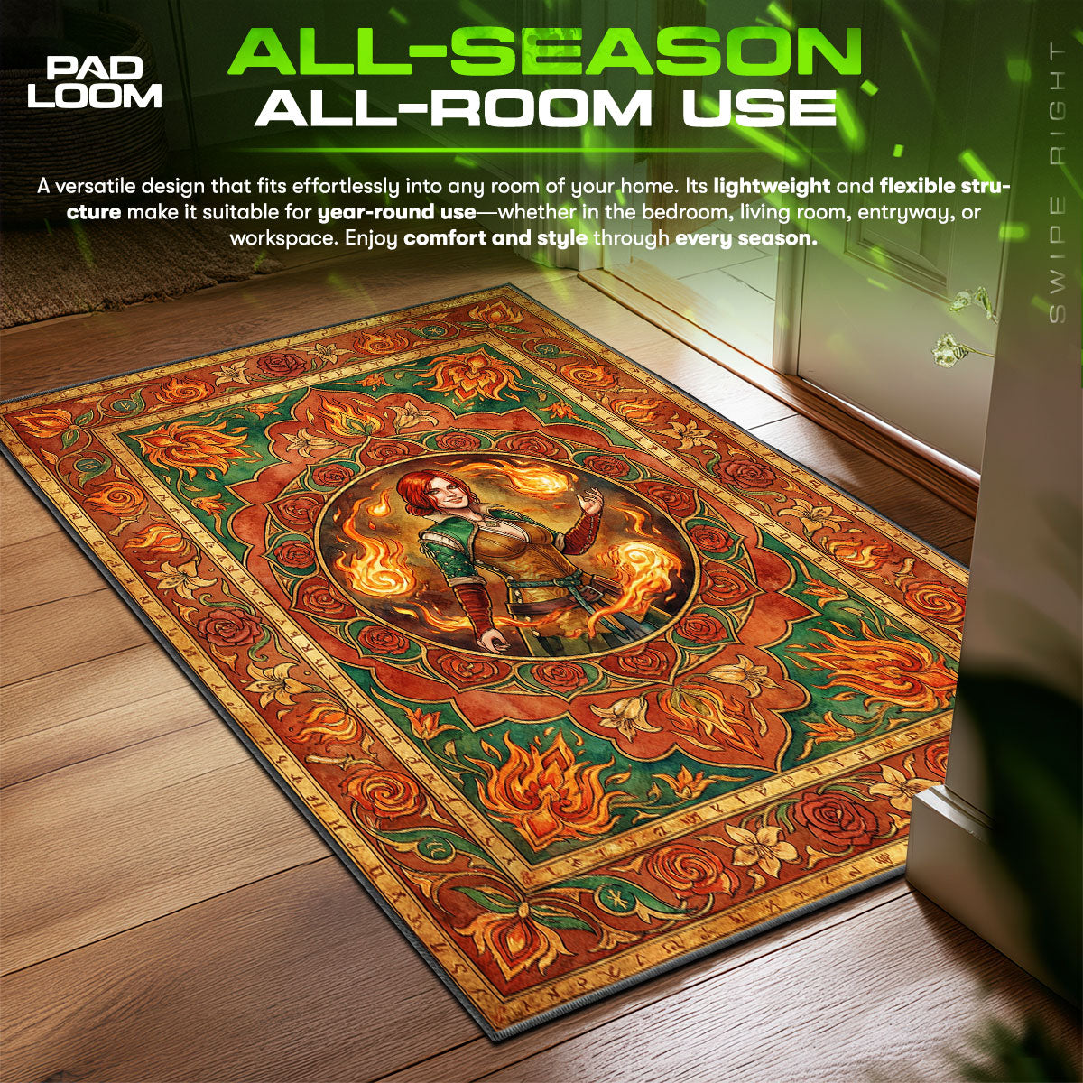 Triss Merigold Eternal Fire Rug - The Witcher 3 Chair Mat