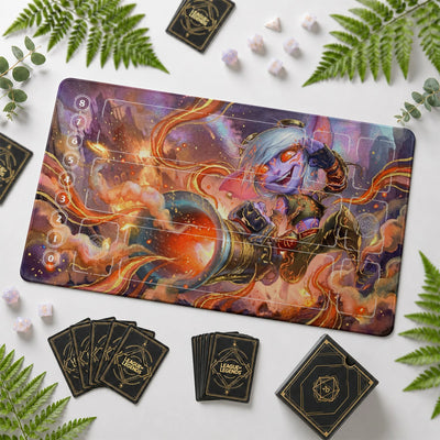 Tristana Inferno Playmat - LoL Riftbound Mat