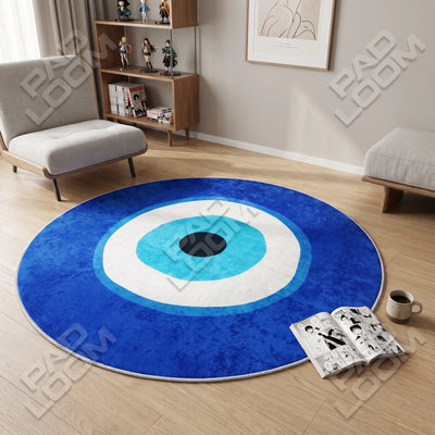 Turkish Evil Eye Rug - Shaped Home Decor Area Rug