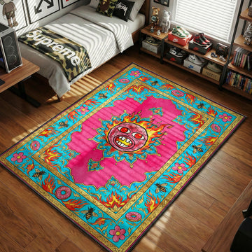 Gucci Cherry Bomb Tyler The Creator Golf Wang Donut pink blue gold hypebeast area rug