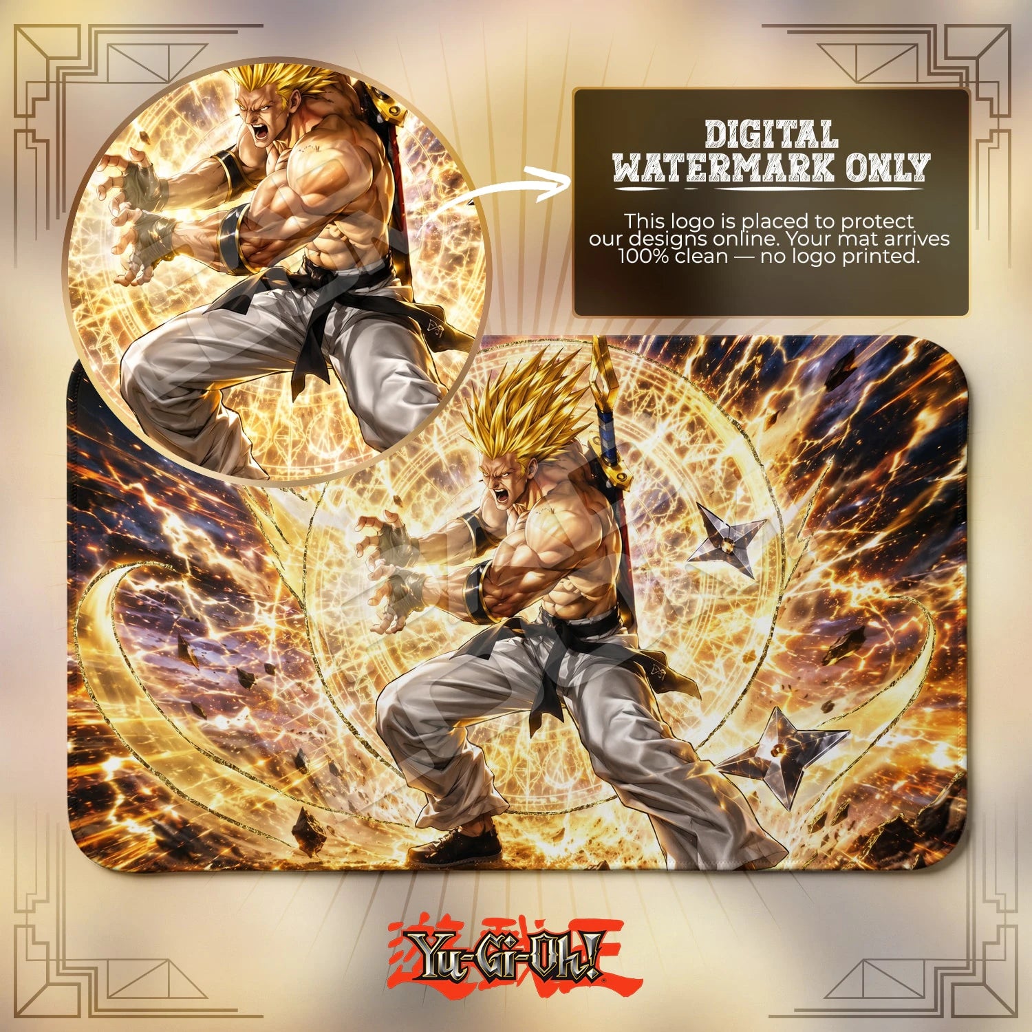 Tyler the Great Warrior Valor Playmat - Yugioh Mat