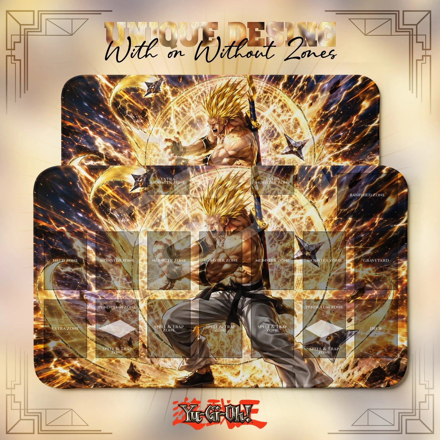 Tyler the Great Warrior Valor Playmat - Yugioh Mat