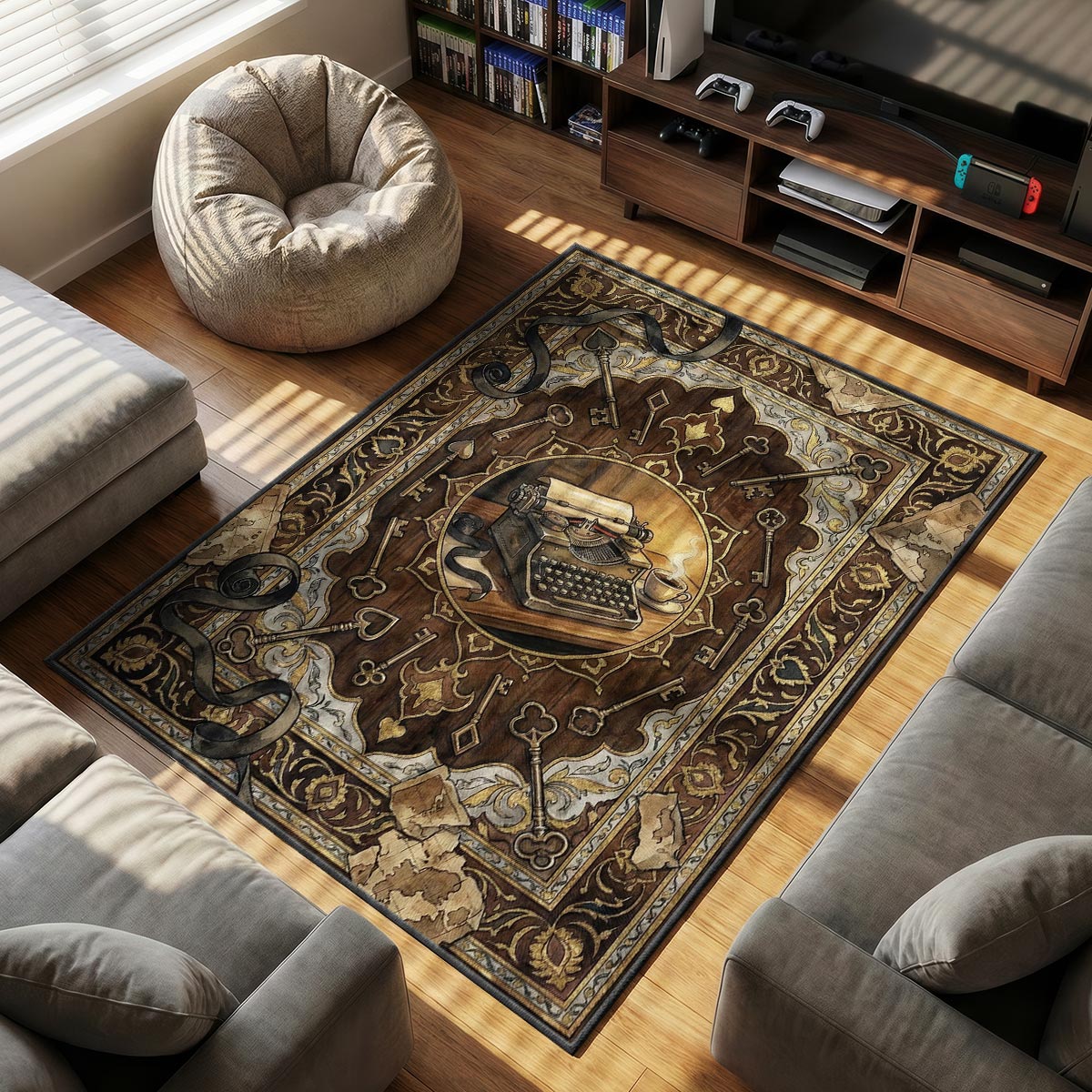 Typewriter Save Room Rug - Resident Evil Chair Mat