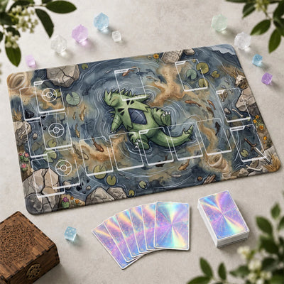 Tyranitar Pond Playmat - Pokemon TCG Mat