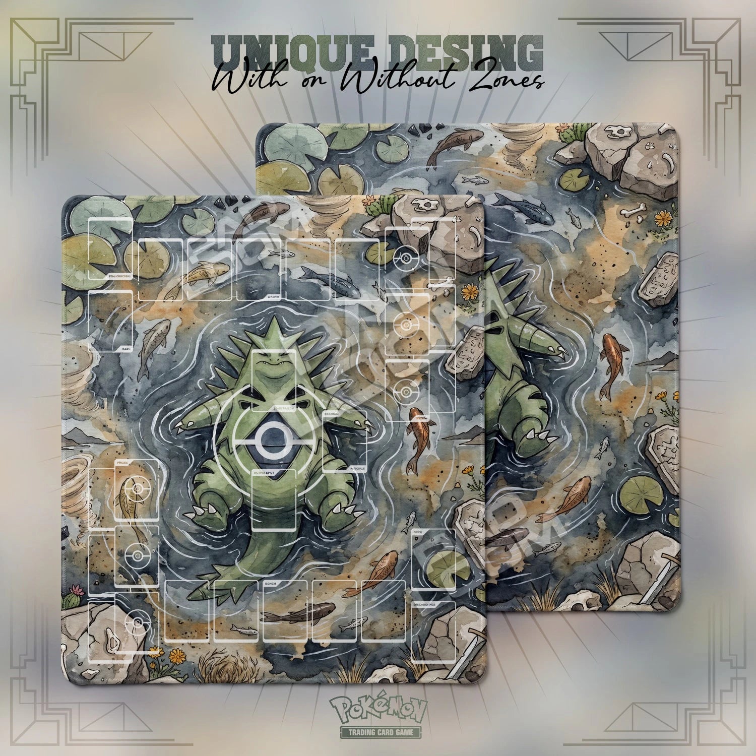 Tyranitar Sandstorm Playmat - 2 Player Pokemon TCG