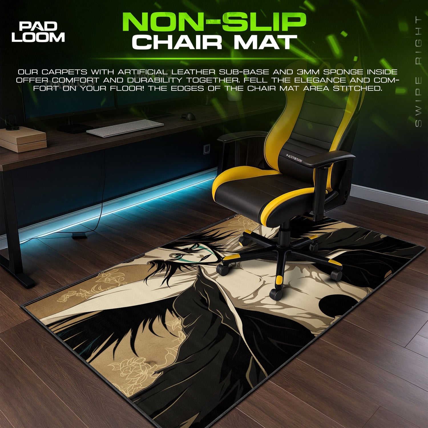 Ulquiorra Resurrection Mouse Pad, Bleach Anime Gaming Desk Mat Padloom
