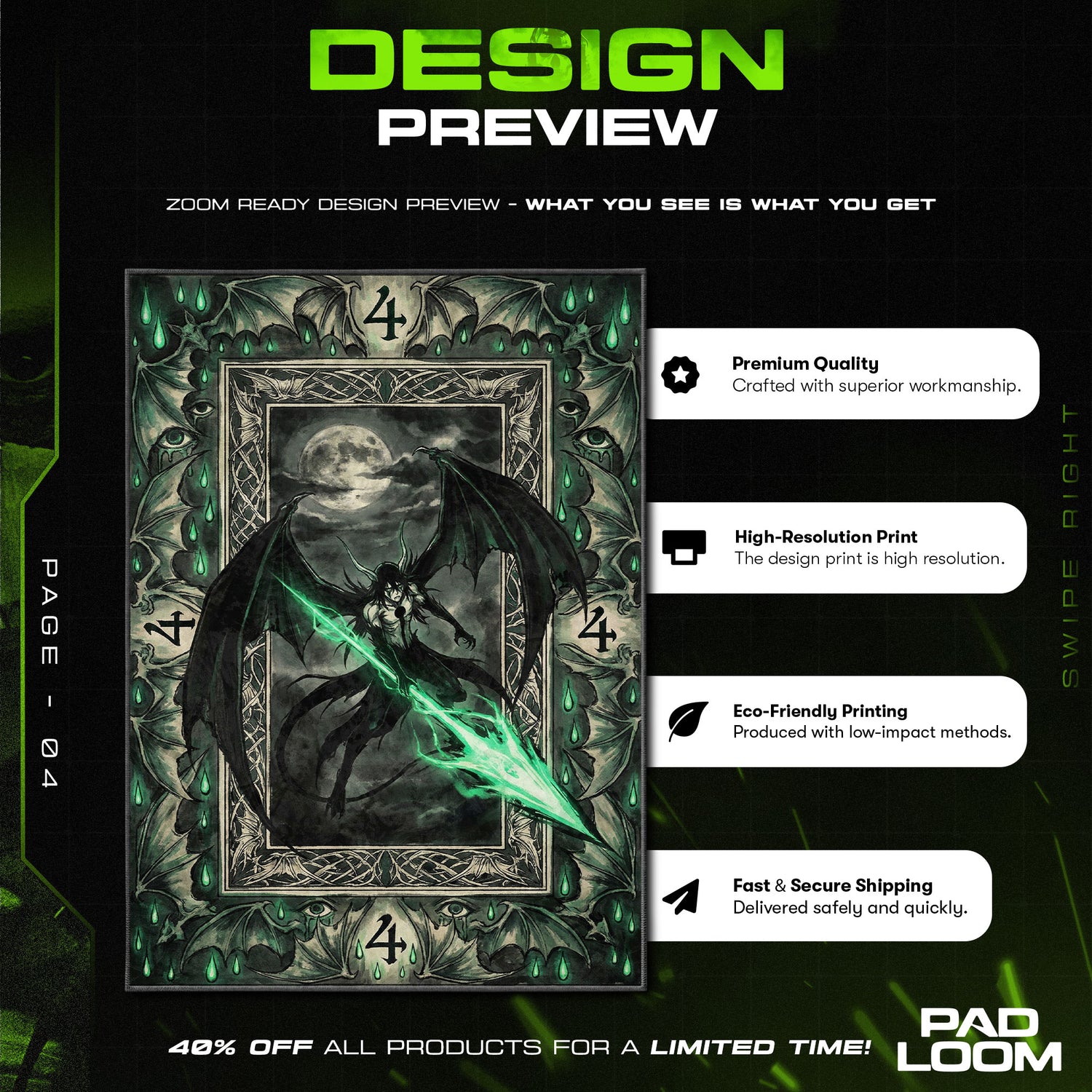 Ulquiorra Segunda Etapa Tarot Rug - Bleach Chair Mat