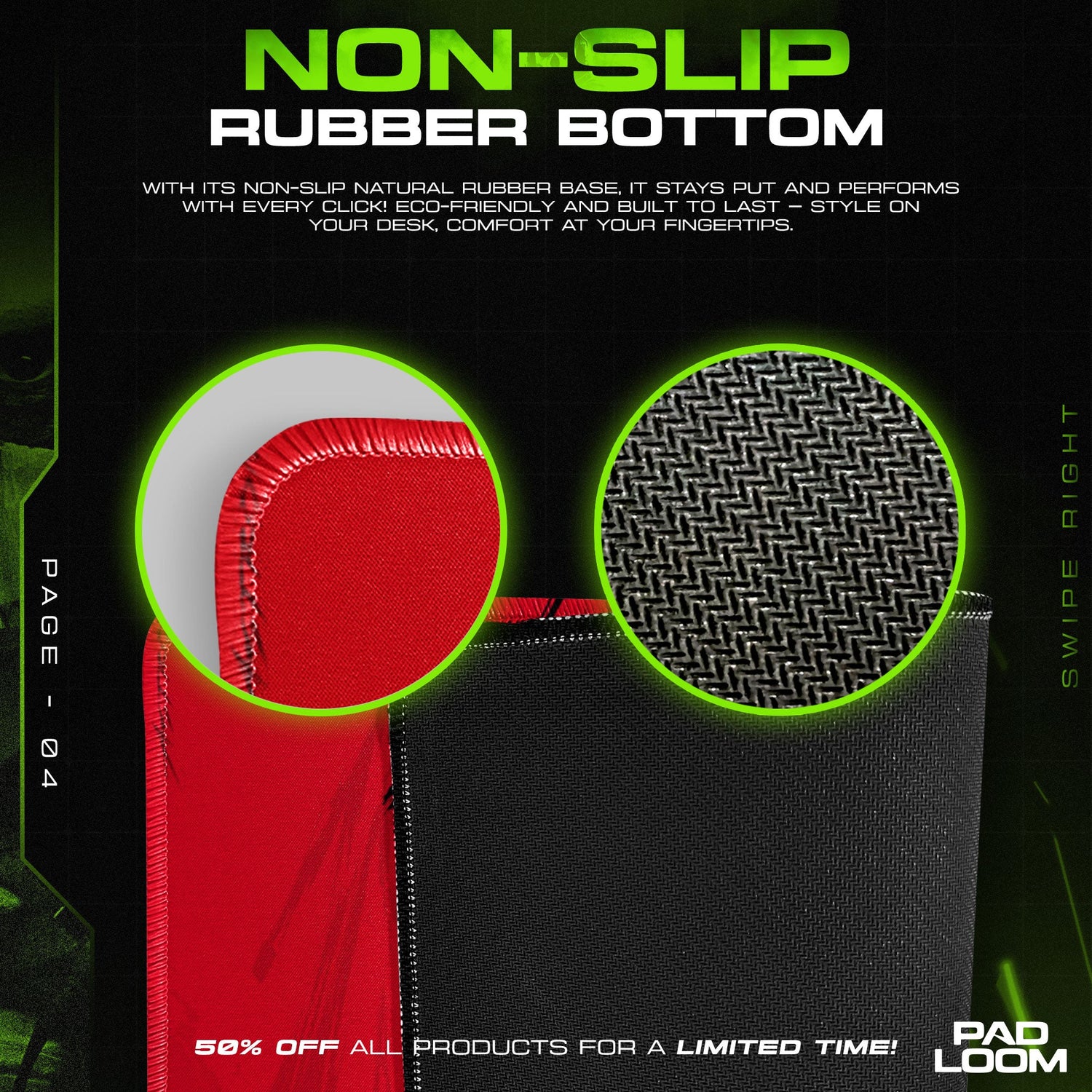 Ultrakill Cyber Demon Mouse Pad, Gamer Desk Mat Padloom