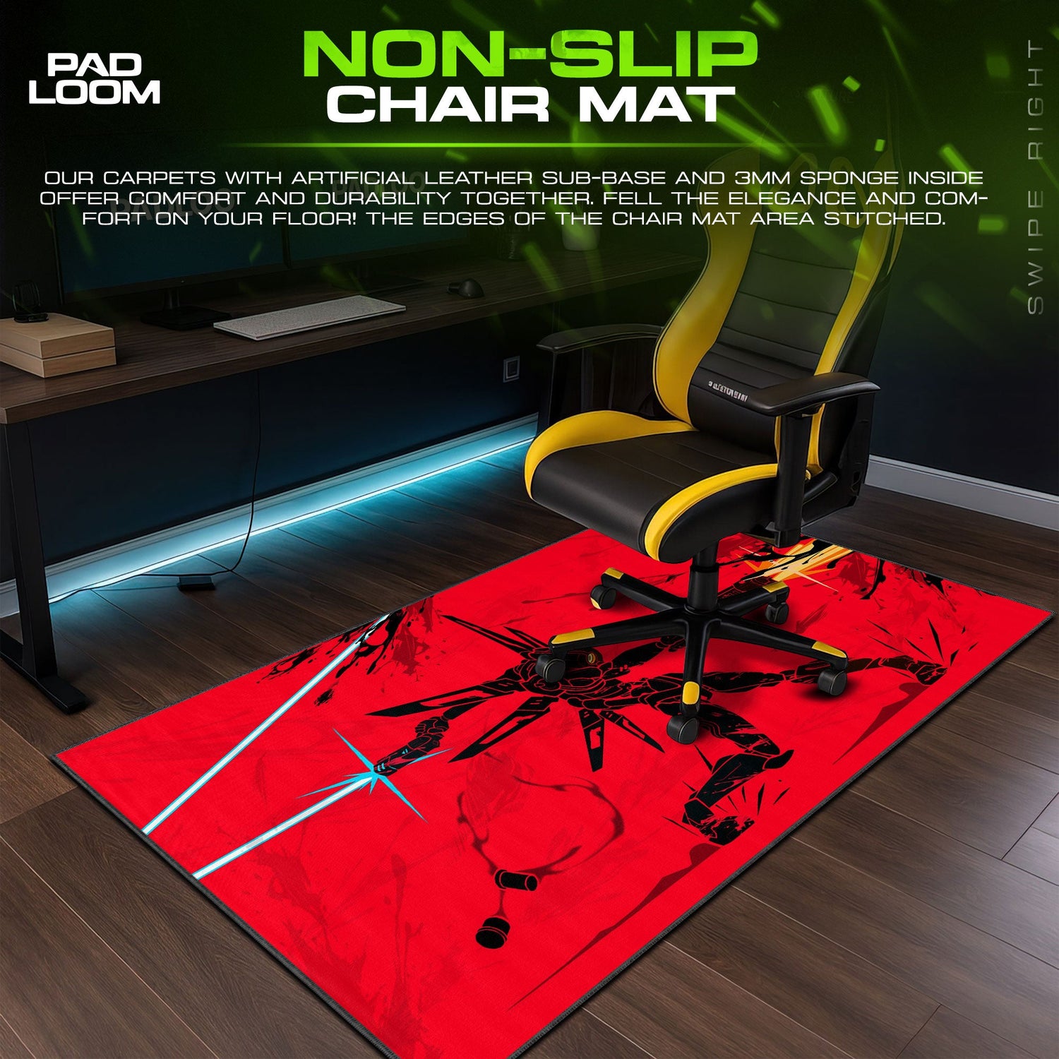 Ultrakill Cyber Demon Mouse Pad, Gamer Desk Mat Padloom