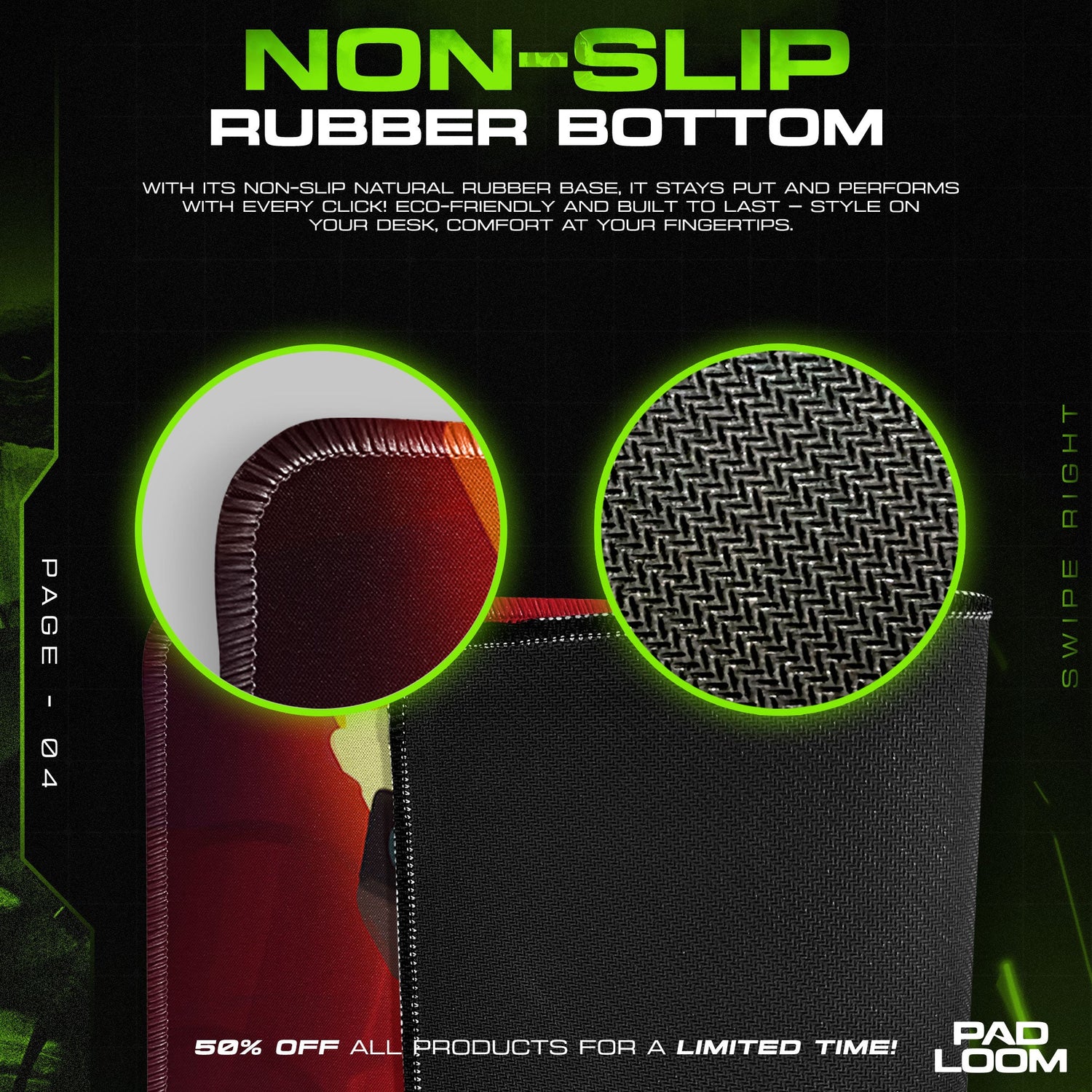 Ultrakill Mouse Pad, Action Hero Gaming Desk Mat Padloom