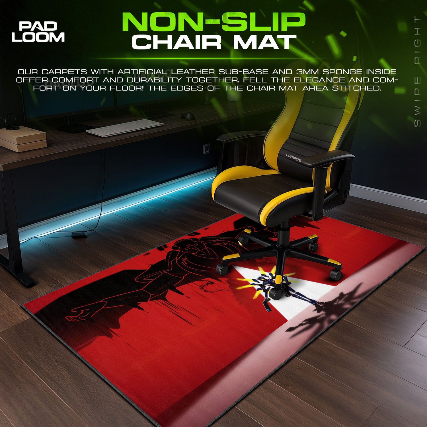 Ultrakill Mouse Pad, Blood Red Angel Gaming Desk Mat Padloom