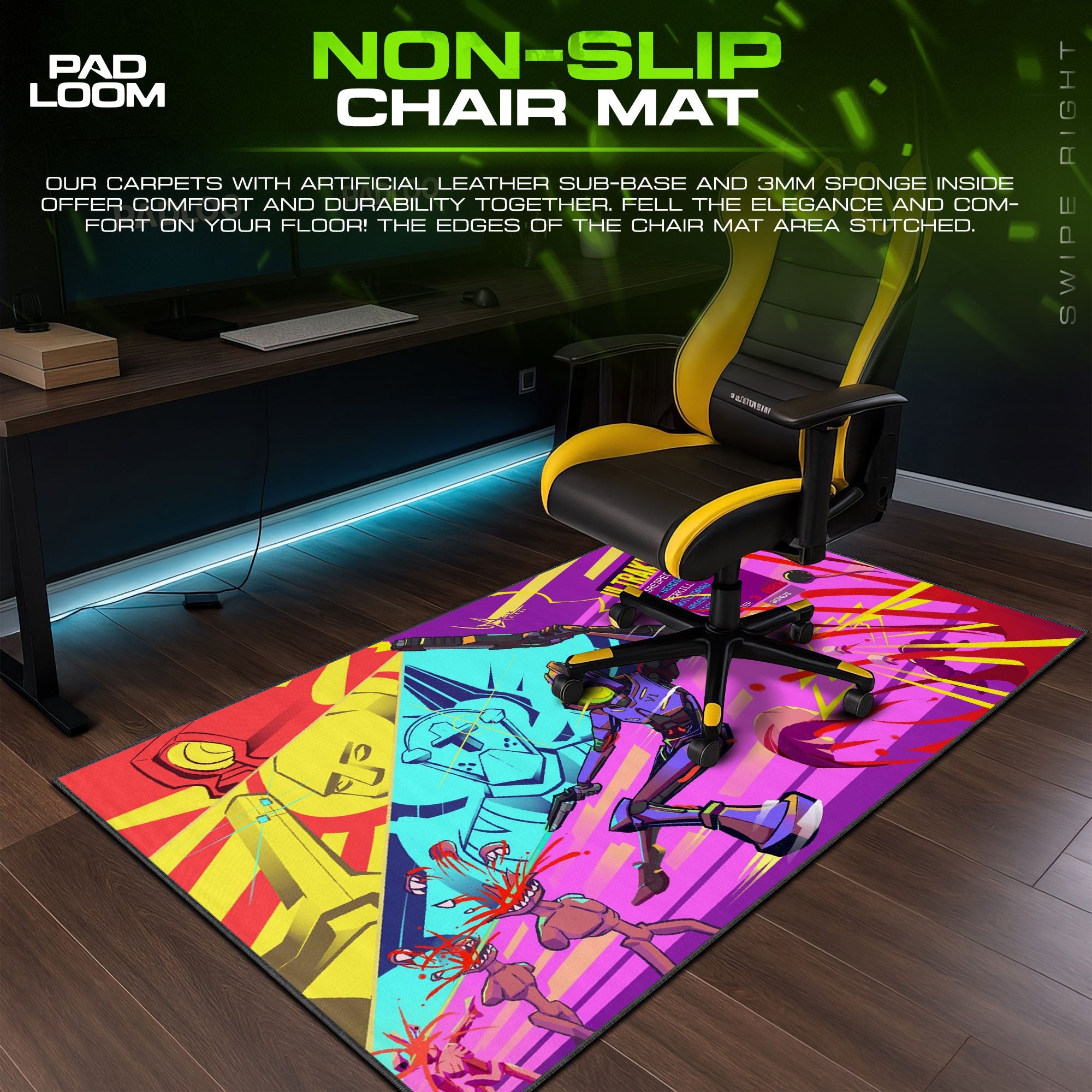 Ultrakill Mouse Pad, Neon Chaos Gaming Desk Mat – Padloom