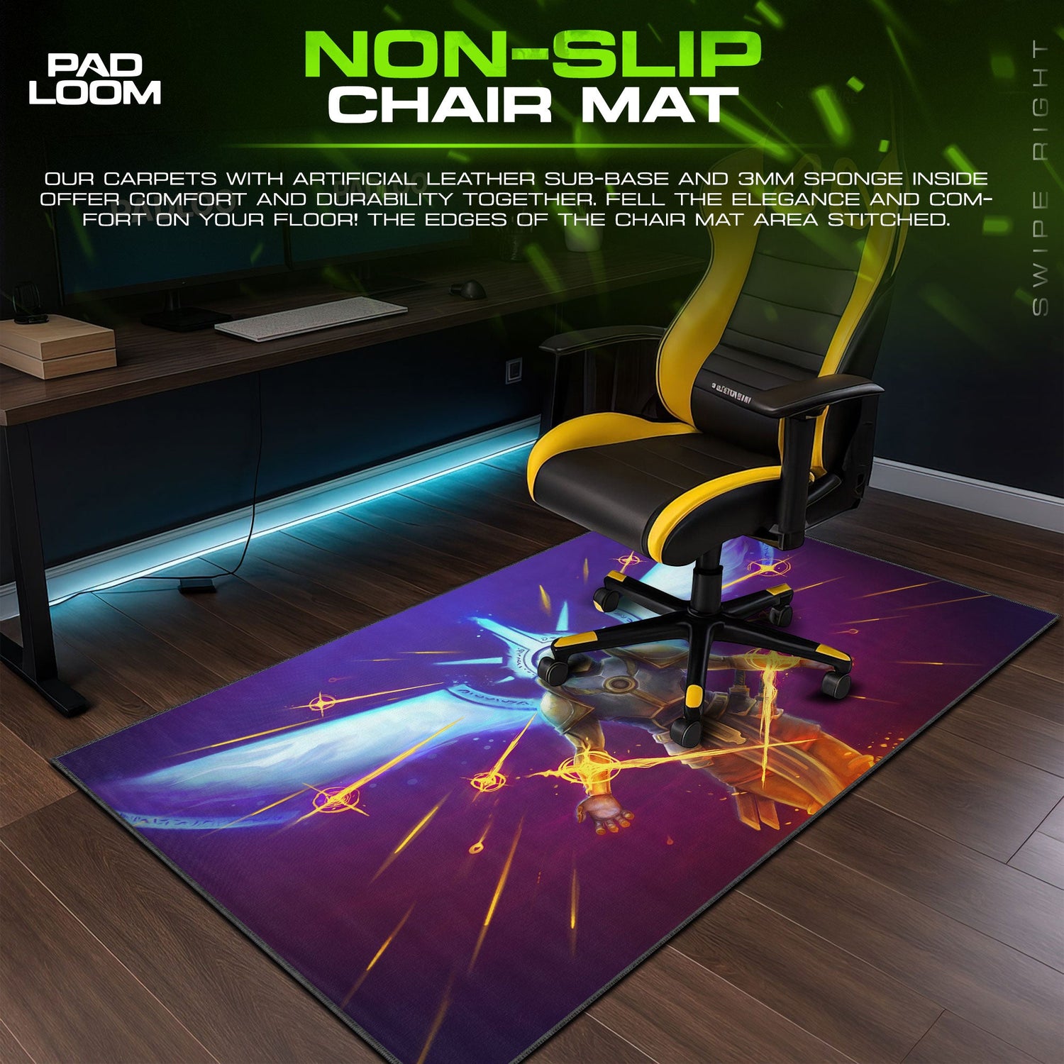 Ultrakill Mouse Pad, Winged Angel Gaming Desk Mat Padloom