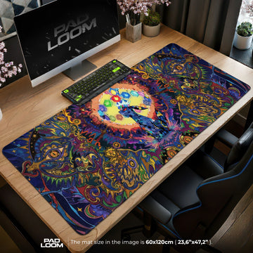 Umbreon Cosmic Mandala Mouse Pad - Pokemon Desk Mat