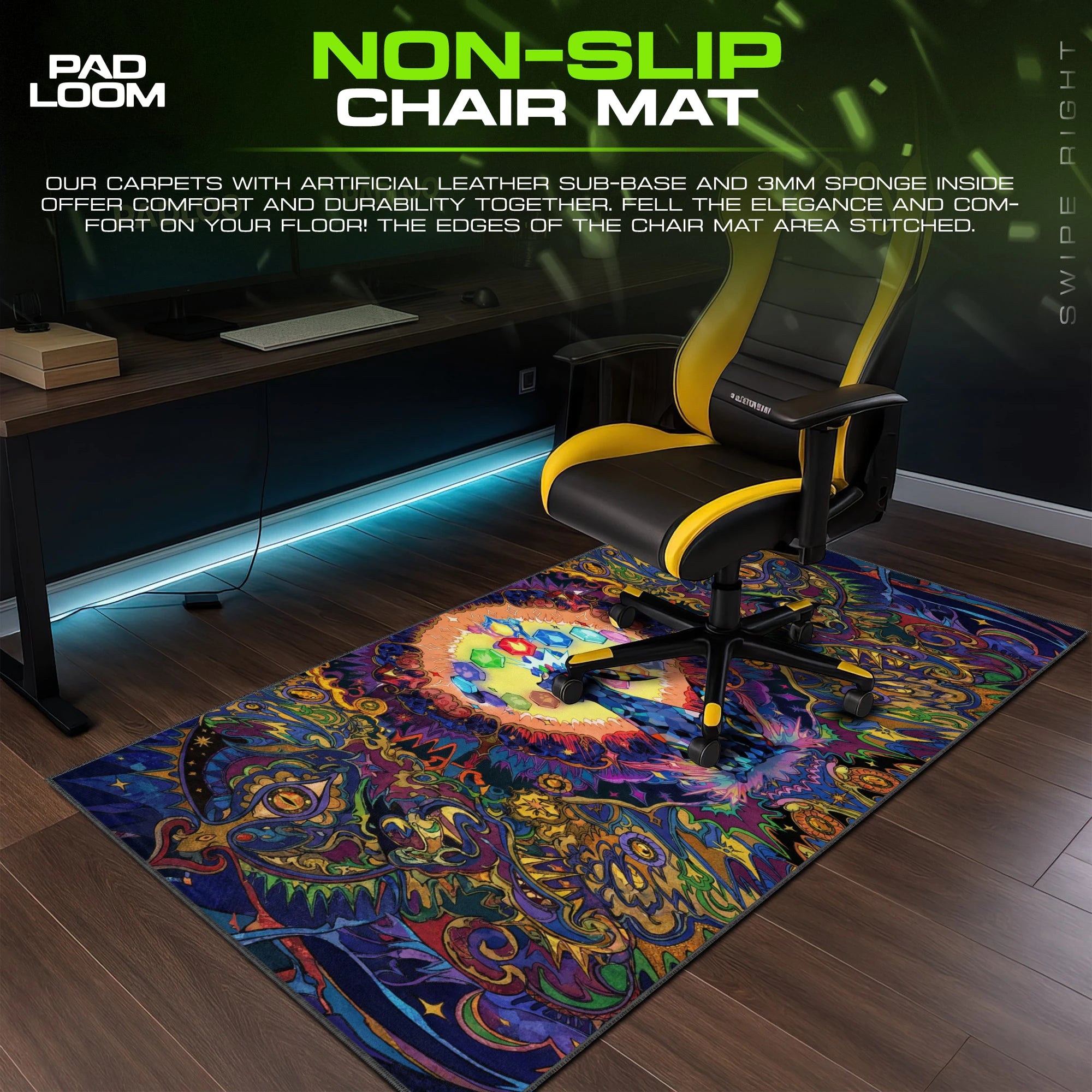 Umbreon Cosmic Mandala Mouse Pad - Pokemon Desk Mat
