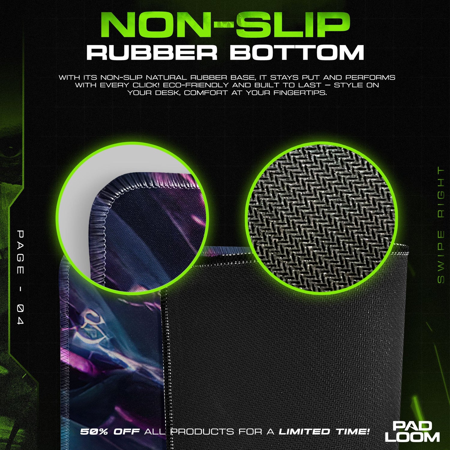 Umbreon Dark Eclipse Mouse Pad, Pokémon Gamer Desk Mat Padloom