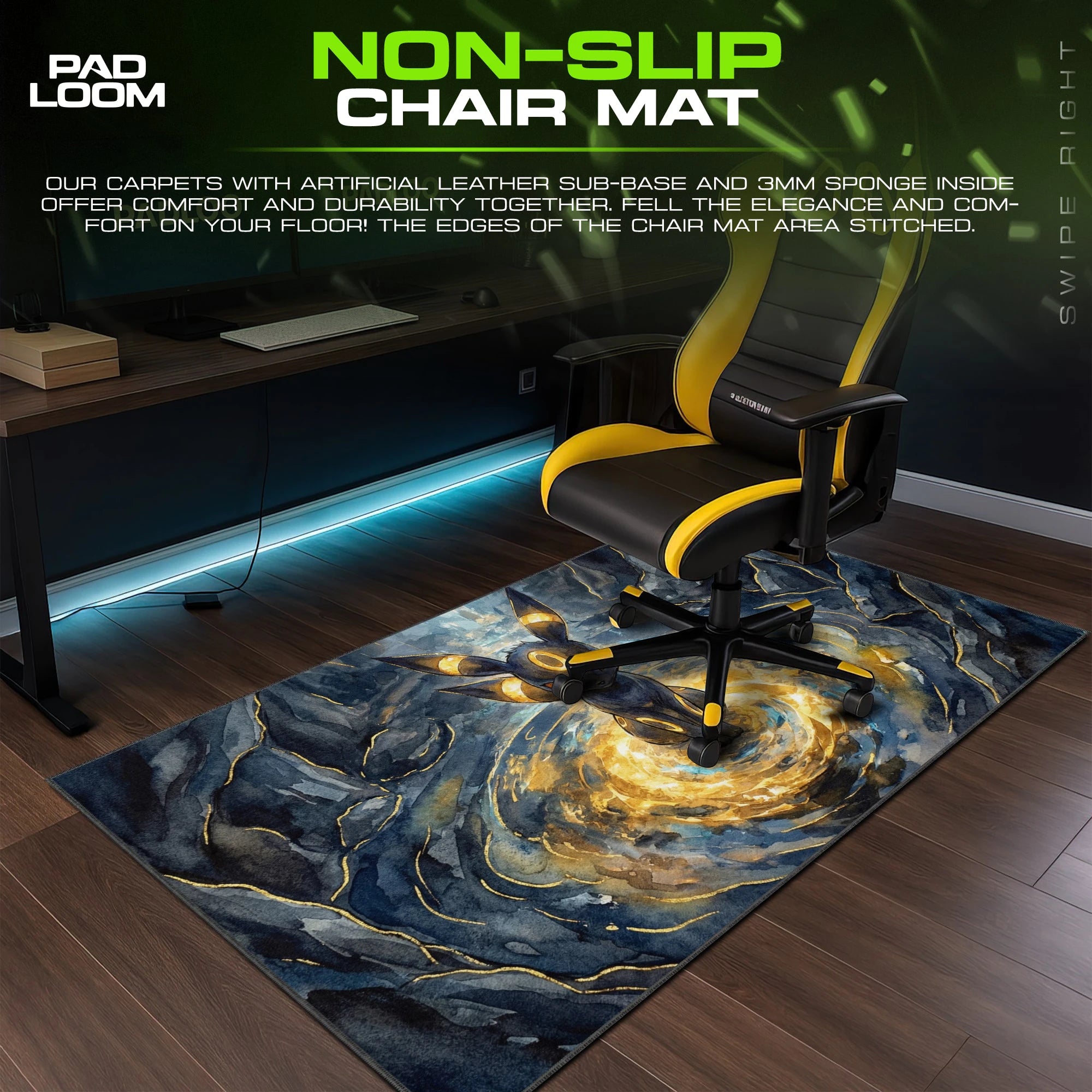 Umbreon Golden Pool Mouse Pad - Pokemon Desk Mat