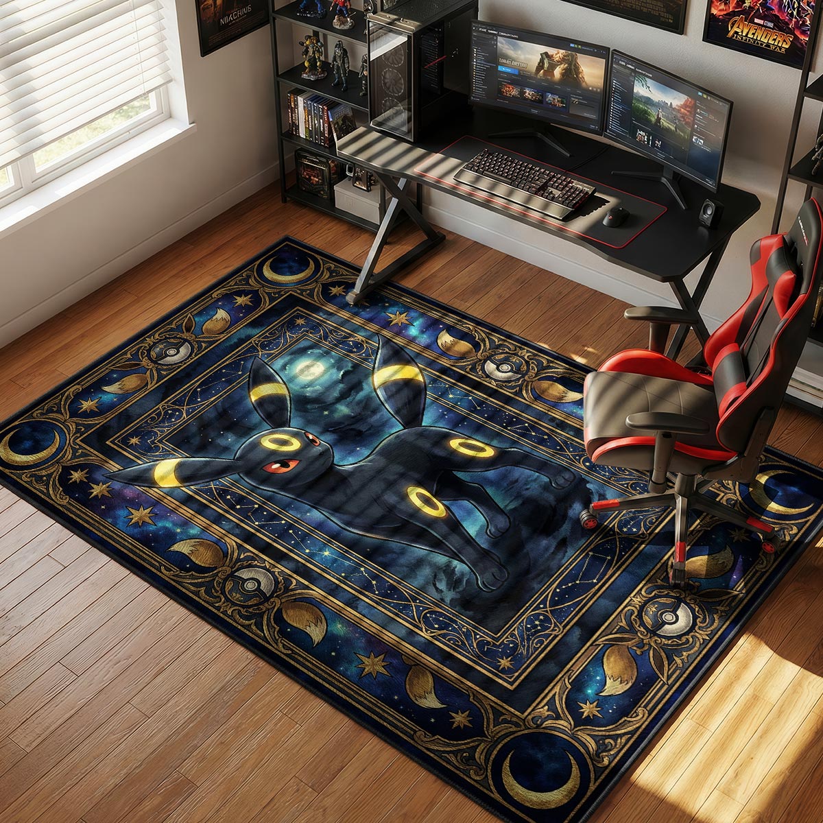 Umbreon Midnight Tarot Chair rug — main product view