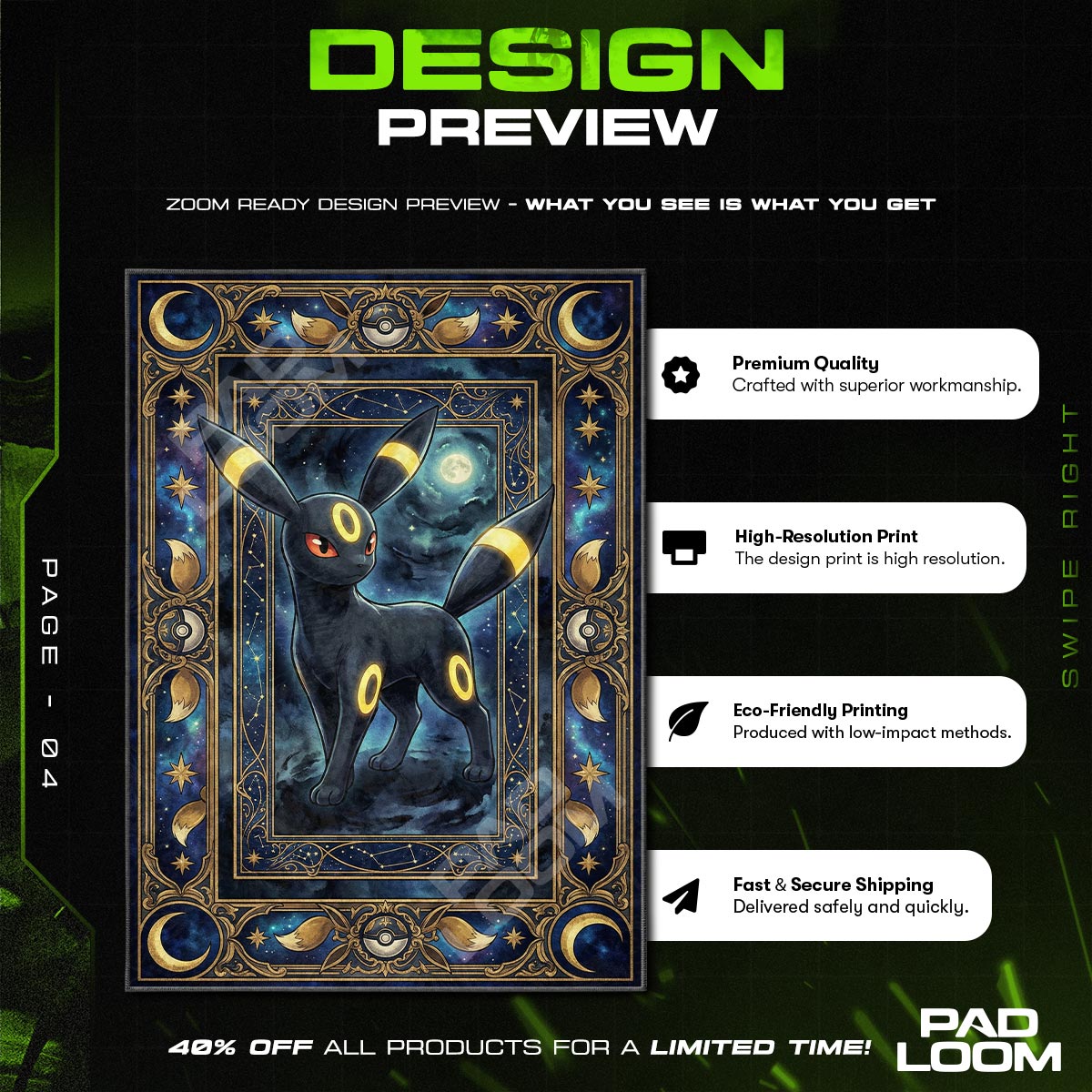 Chair character design printed on rug