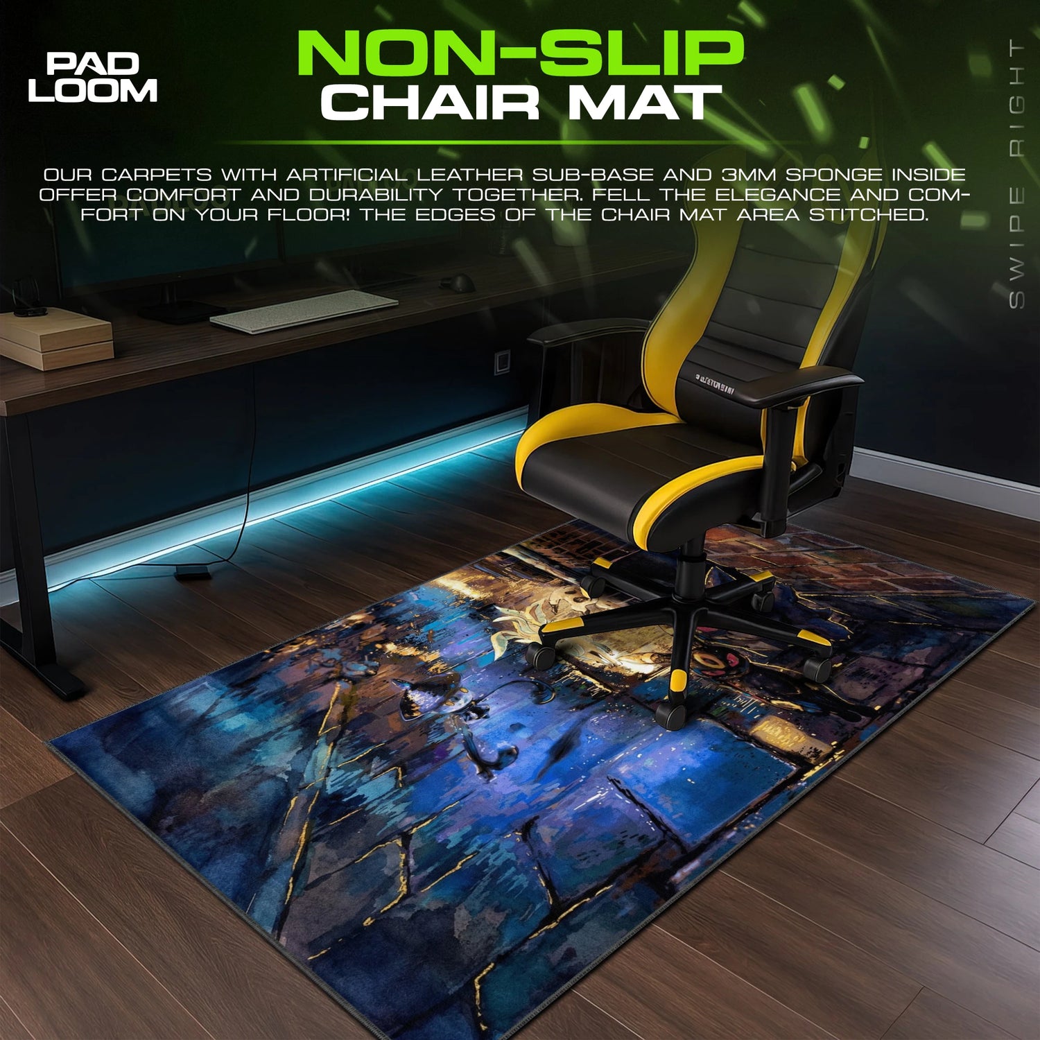 Umbreon Rainy Alley Mouse Pad - Pokemon Desk Mat