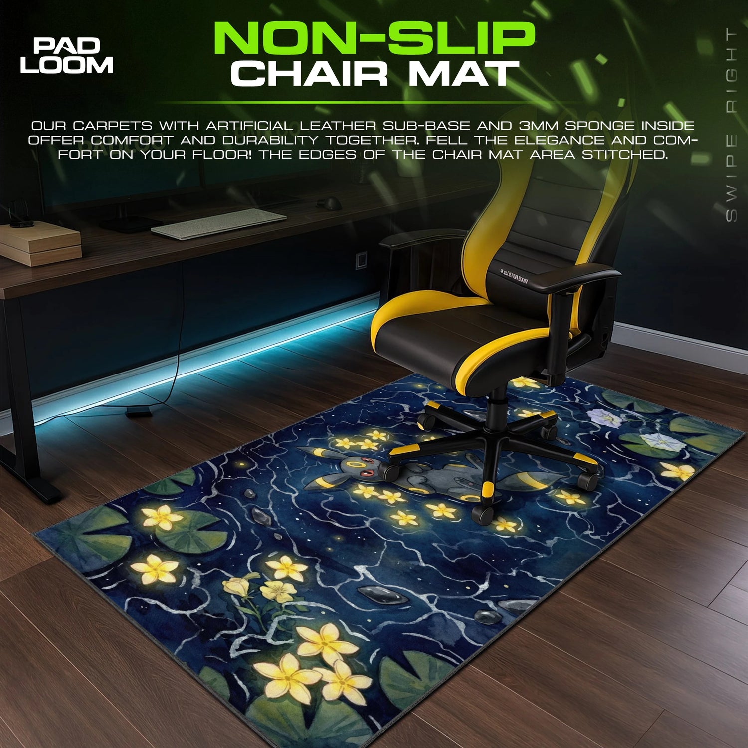 Umbreon Starry Night Pond Mouse Pad - Pokemon Mat