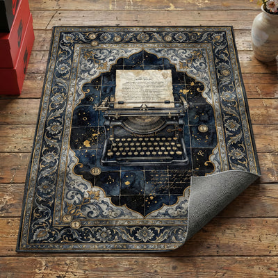 Underwood Typewriter Rug — Vintage Writer's Area Rug