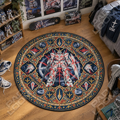 Unicorn Crimson Round Rug - Gundam Chair Mat