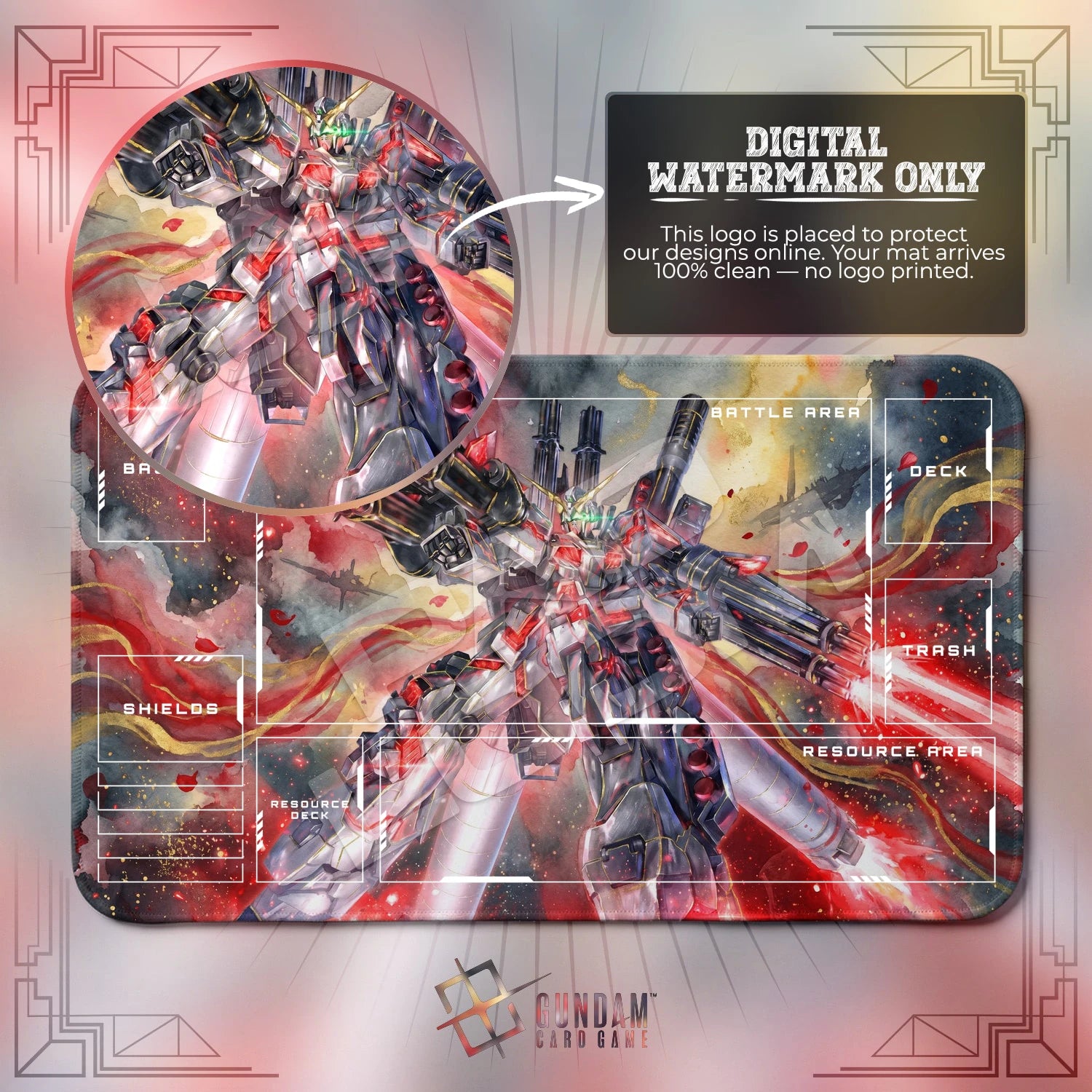Unicorn Full Armor Playmat - Gundam TCG Card Game Mat